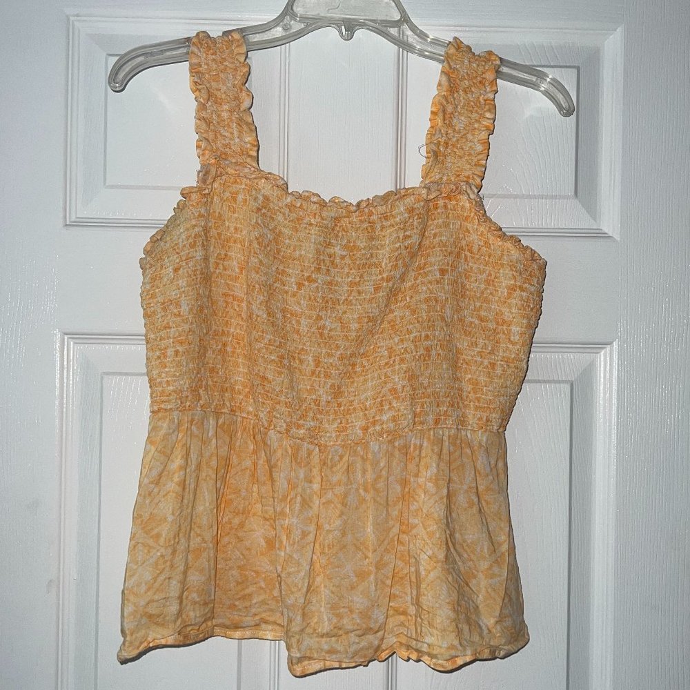 Orange & White Old Navy Cute Tank Top - Size M - Like New Condition
